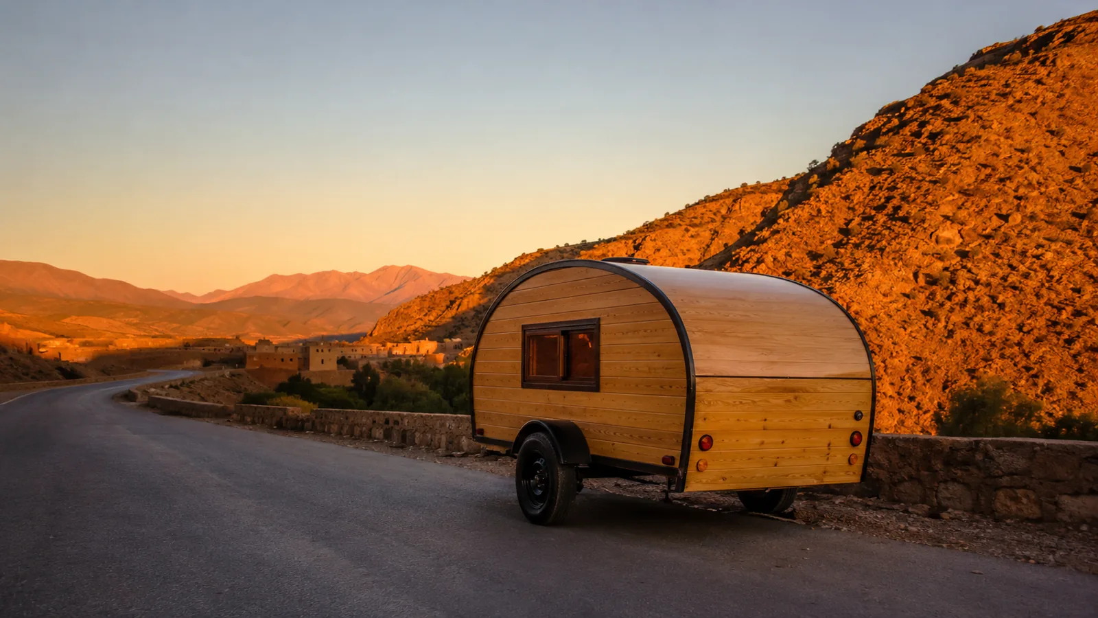 Carte grise caravane Maroc : teardrop immatriculée prête à partir